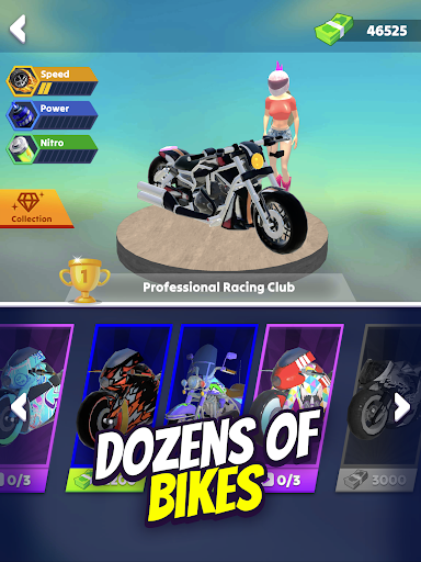 Feel the speed and adrenaline rush of motorbike racing with Moto Rush, an exciting and immersive Android game experience.