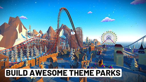 A thrilling roller coaster ride under a bright, blue sky, capturing the excitement and adventure of the Real Coaster Game.