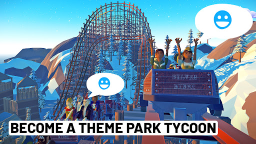 A thrilling roller coaster ride under a bright, blue sky, capturing the excitement and adventure of the Real Coaster Game.