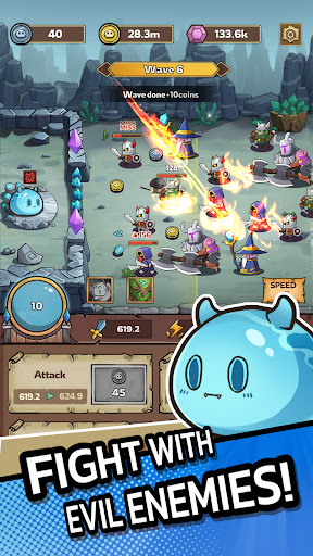 A captivating tower defense world filled with colorful slime creatures, strategic towers, and thrilling adventures, evoking excitement and curiosity.