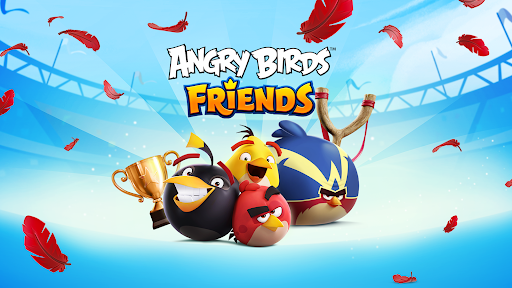 A colorful and thrilling journey of Angry Birds Friends depicting competition, fun, and social interaction.