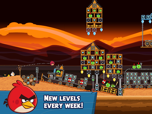 A colorful and thrilling journey of Angry Birds Friends depicting competition, fun, and social interaction.