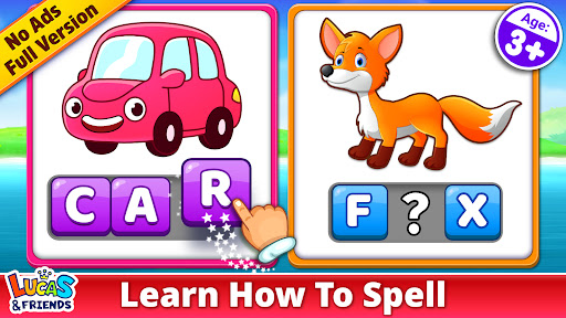 A joyful toddler engaging with an educational app, symbolizing the fun and excitement of learning through interactive spelling games.