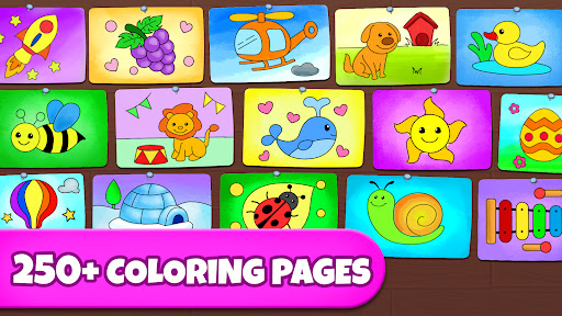 A joyful child enthusiastically coloring, showcasing creativity and imagination, embodying the fun and educational spirit of the Kids Coloring Book app.