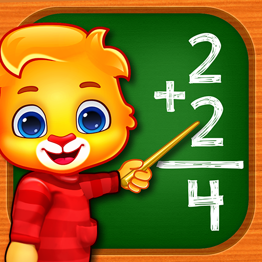 A joyful child playing with a colorful educational math app, showcasing excitement and curiosity.