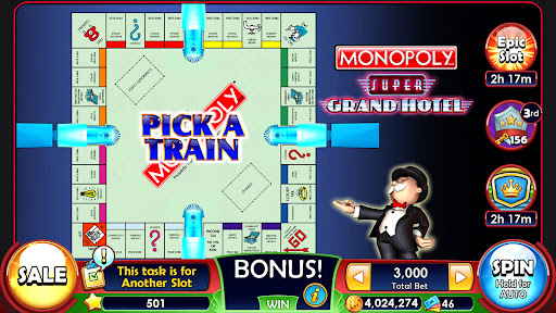 An exciting, colorful representation of the Monopoly Slots game, capturing the thrill and joy of virtual casino adventures.