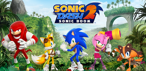 A thrilling race with Sonic the Hedgehog, capturing the speed and excitement of the Sonic Boom game.