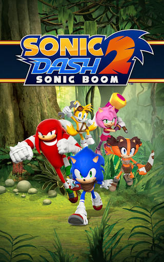 A thrilling race with Sonic the Hedgehog, capturing the speed and excitement of the Sonic Boom game.