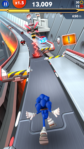 A thrilling race with Sonic the Hedgehog, capturing the speed and excitement of the Sonic Boom game.