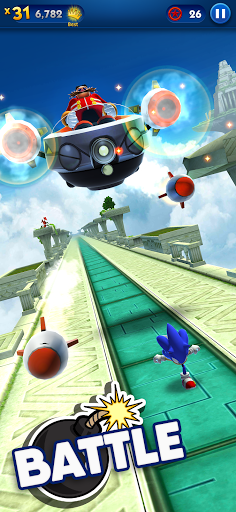 Experience the thrill and nostalgia of Sonic Dash, an endless runner game featuring Sonic the Hedgehog dashing through vibrant worlds at supersonic speeds.