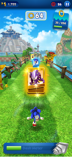 Experience the thrill and nostalgia of Sonic Dash, an endless runner game featuring Sonic the Hedgehog dashing through vibrant worlds at supersonic speeds.