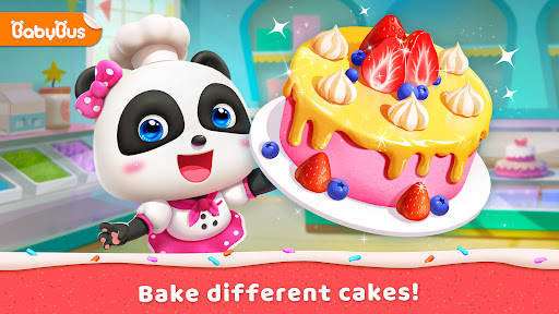 A joyful child engaged in a colorful virtual baking adventure, mixing ingredients with a smile, embodying the fun and educational spirit of the app.