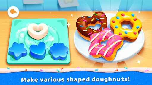 A joyful child engaged in a colorful virtual baking adventure, mixing ingredients with a smile, embodying the fun and educational spirit of the app.