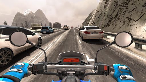 Feel the adrenaline rush as you race through traffic on a virtual motorcycle, capturing the thrill and excitement of the open road.