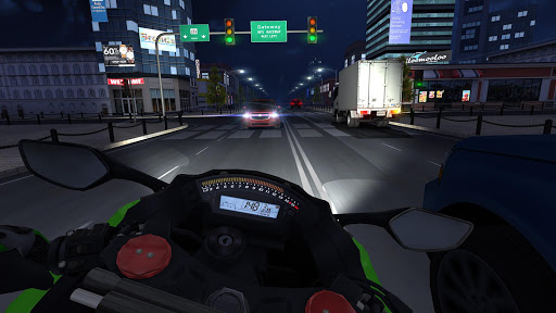 Feel the adrenaline rush as you race through traffic on a virtual motorcycle, capturing the thrill and excitement of the open road.