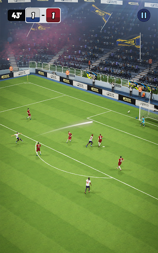 A thrilling soccer match captured in the Soccer Score Star App, showcasing intense gameplay and stunning graphics.