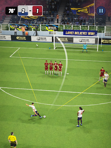 A thrilling soccer match captured in the Soccer Score Star App, showcasing intense gameplay and stunning graphics.