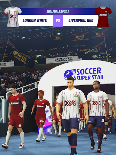 A thrilling soccer match captured in the Soccer Score Star App, showcasing intense gameplay and stunning graphics.