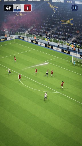 A thrilling soccer match captured in the Soccer Score Star App, showcasing intense gameplay and stunning graphics.