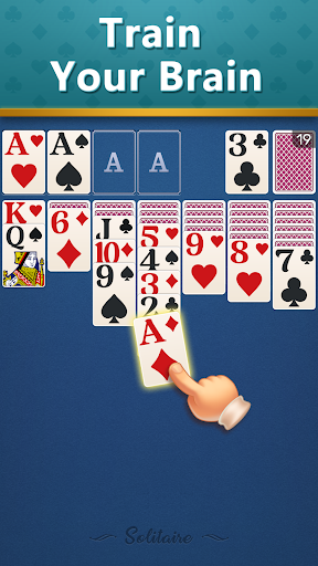 A person enjoying a classic solitaire game on their Android device, symbolizing relaxation and timeless fun.