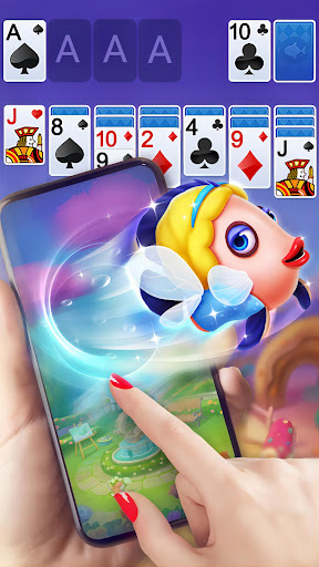 A calming underwater scene filled with vibrant marine life, representing the soothing and engaging experience of playing Solitaire Klondike Patience Ocean Aquarium.