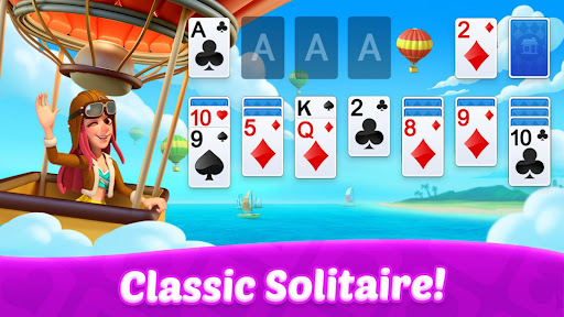 A nostalgic journey into the world of Klondike Solitaire, capturing the essence of classic card games with a modern twist, evoking a sense of timeless fun and challenge.