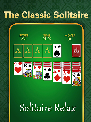 A serene and nostalgic vibe, capturing the essence of relaxation and timeless gaming with Solitaire Relax.