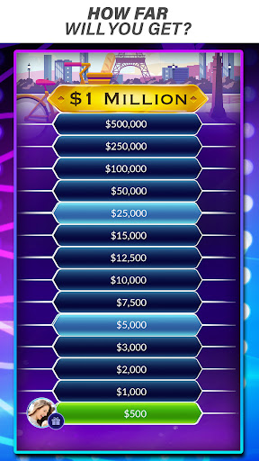 Excitement and anticipation of being on a game show, the thrill of answering questions under pressure, fun and engaging trivia challenge.