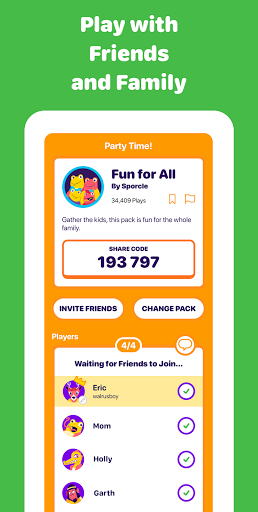 A lively group of friends gathered around a table, laughing and engaging in a fun trivia game, reflecting the joy and camaraderie inspired by the Sporcle Party App.