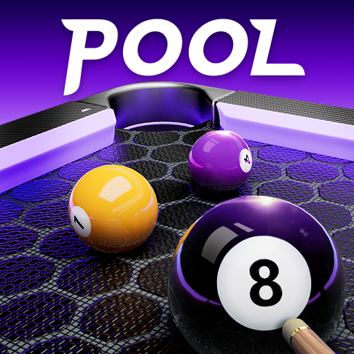 A player intensely focused on making the perfect pool shot, capturing the excitement and precision of the Eight Ball Pool Rival game.