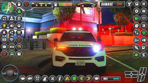 Exciting action in a police car parking game, showcasing precision and skill.