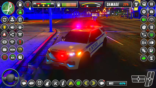 Exciting action in a police car parking game, showcasing precision and skill.