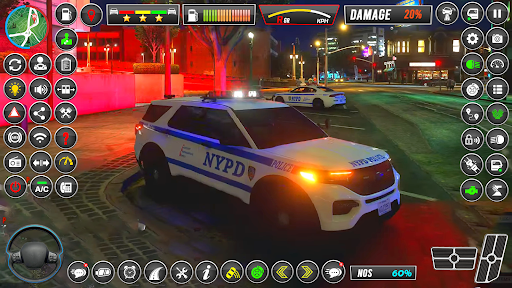 Exciting action in a police car parking game, showcasing precision and skill.