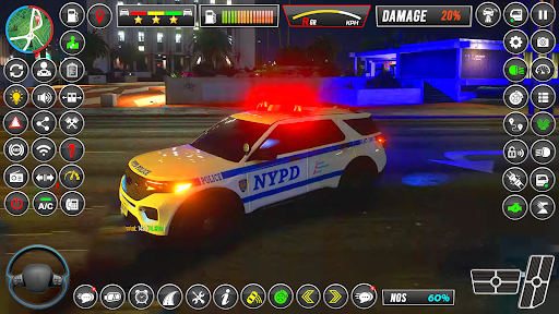 Exciting action in a police car parking game, showcasing precision and skill.