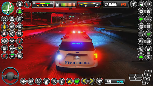 Exciting action in a police car parking game, showcasing precision and skill.