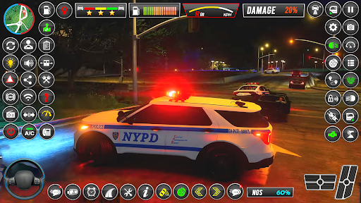 Exciting action in a police car parking game, showcasing precision and skill.