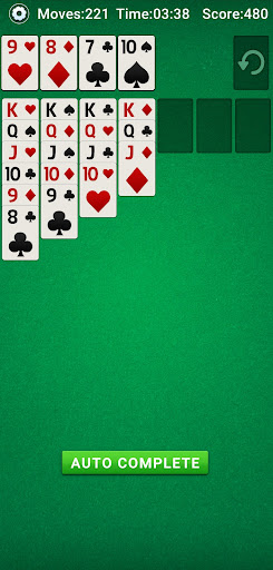 Nostalgic joy of playing Solitaire on a mobile app, with a warm and inviting feel.