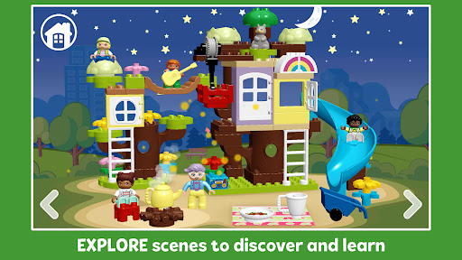 A vibrant and imaginative digital world where children learn and play with LEGO DUPLO bricks, fostering creativity and educational growth.