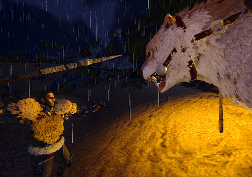 A thrilling image showing a player in ARK: Survival Evolved Mobile, surrounded by dinosaurs, evoking adventure and survival.