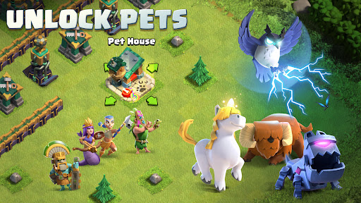 A vibrant and strategic battlefield scene in Clash of Clans, full of excitement and anticipation.