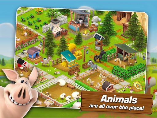 A peaceful and thriving farm, symbolizing the idyllic and rewarding experience of Hay Day.