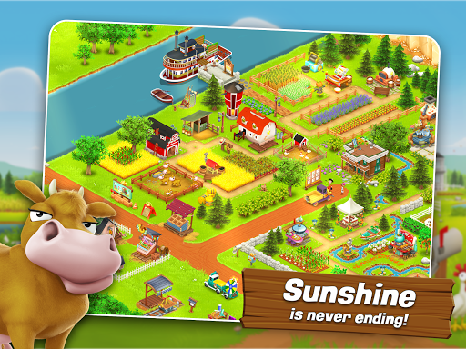 A peaceful and thriving farm, symbolizing the idyllic and rewarding experience of Hay Day.