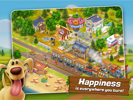 A peaceful and thriving farm, symbolizing the idyllic and rewarding experience of Hay Day.