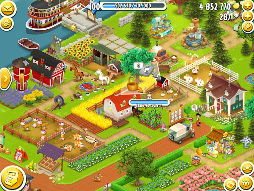 A peaceful and thriving farm, symbolizing the idyllic and rewarding experience of Hay Day.