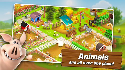 A peaceful and thriving farm, symbolizing the idyllic and rewarding experience of Hay Day.