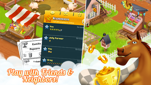 A peaceful and thriving farm, symbolizing the idyllic and rewarding experience of Hay Day.