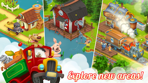 A peaceful and thriving farm, symbolizing the idyllic and rewarding experience of Hay Day.