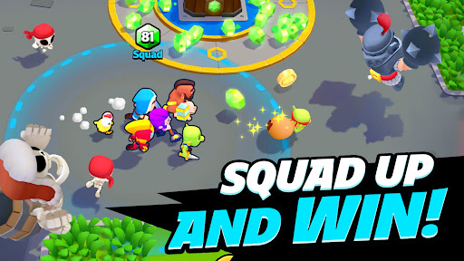 An exhilarating battle scene from a mobile strategy game, with vibrant graphics and strategic gameplay elements that evoke a sense of adventure and teamwork.