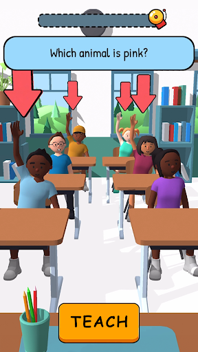 A vibrant and engaging representation of a teacher in an animated classroom, capturing the excitement and challenges of teaching.