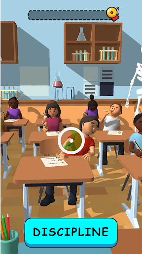 A vibrant and engaging representation of a teacher in an animated classroom, capturing the excitement and challenges of teaching.